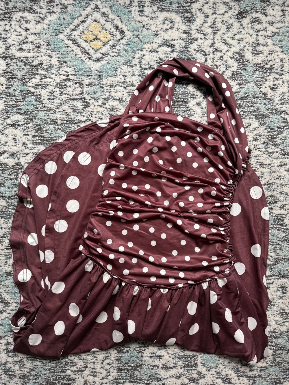 Free People ‘Raylon’ Midi Dress in Chocolate Combo - Picture 7 of 9